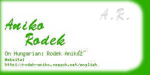 aniko rodek business card